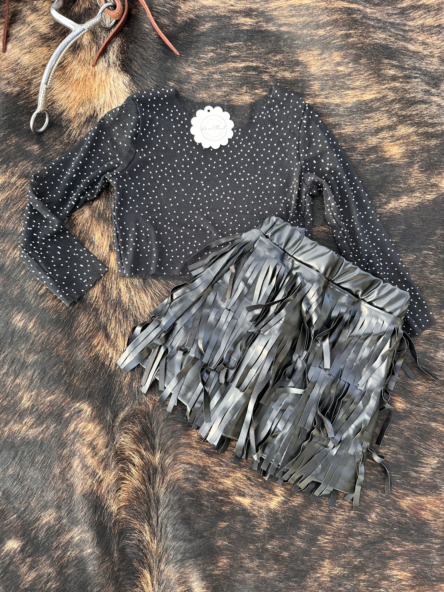 Black Mesh Layering Top