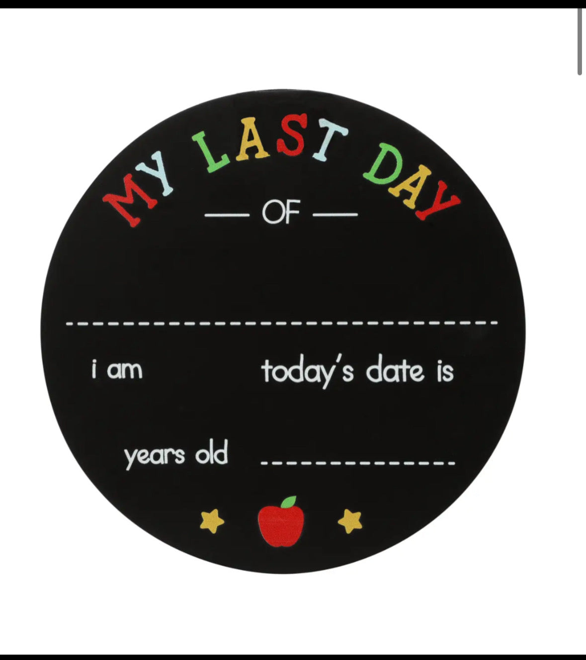 First/Last Day of School Picture Prop