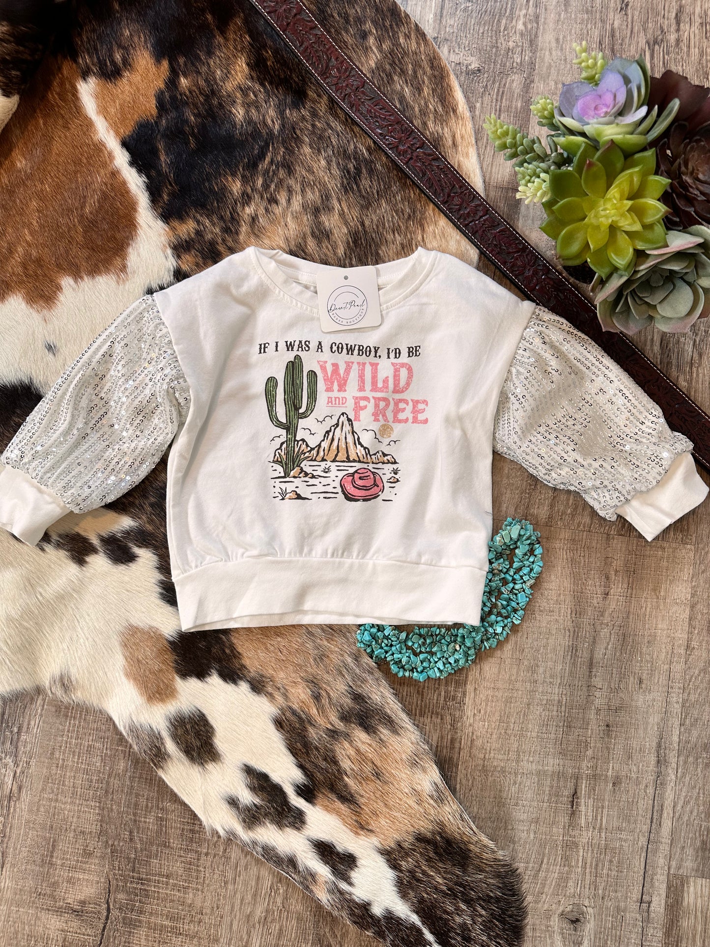 Western Barbie Sequin Pullover