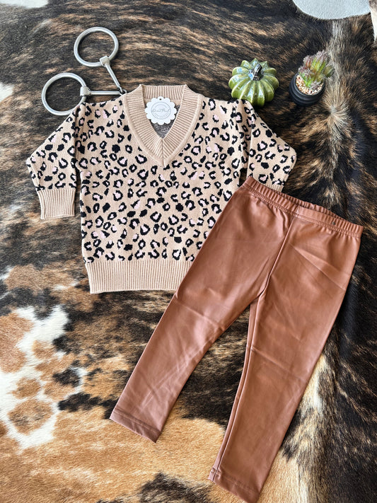 Leather and Leopard Set