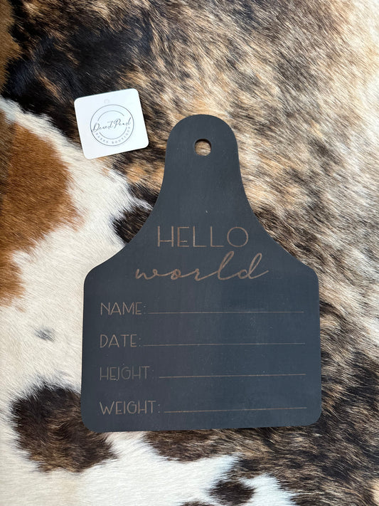 Announcement Tag in Black