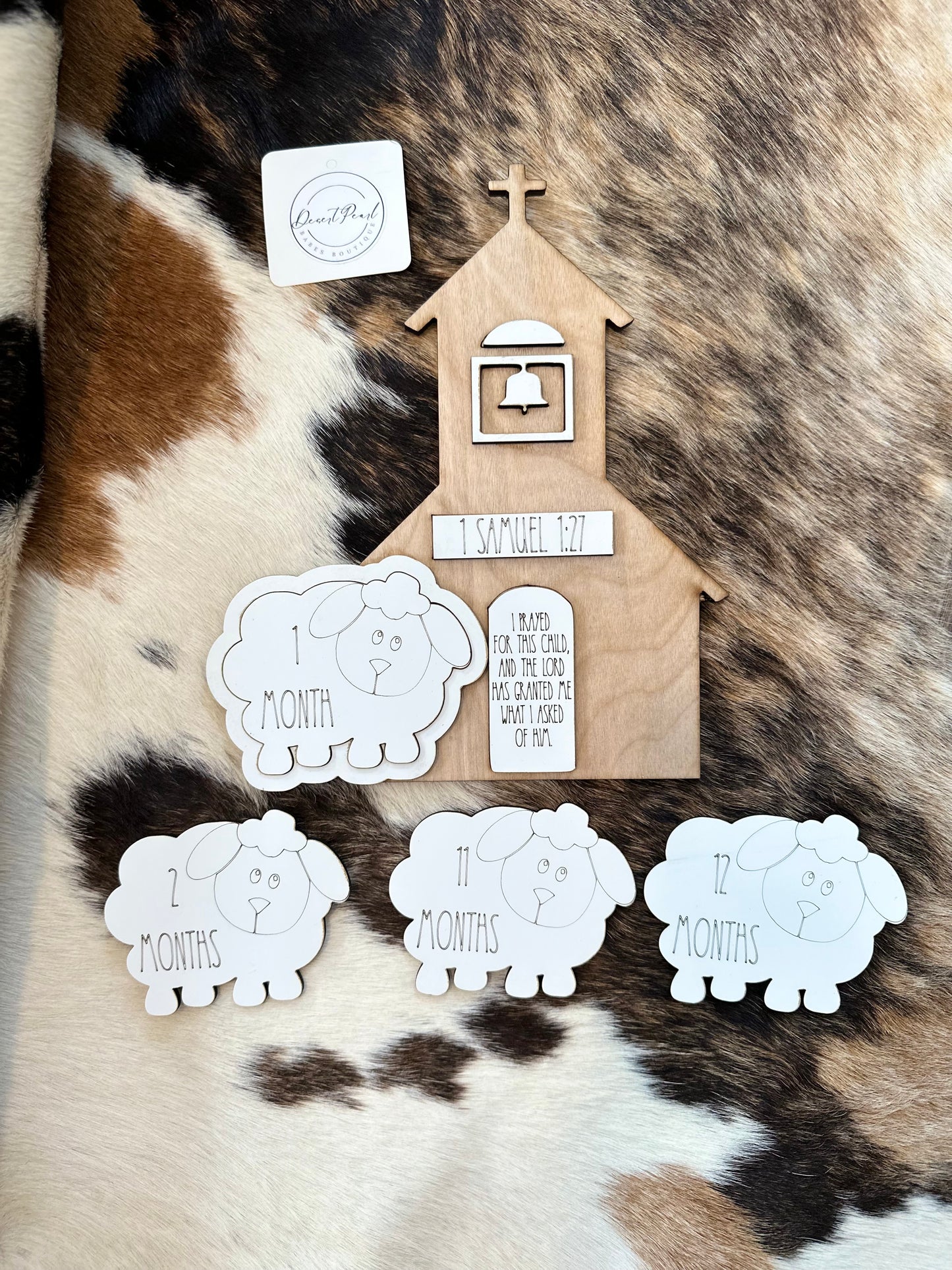 Lamb Baby Milestone Set